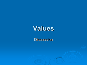 Values Discussion