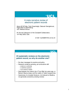 A meta-narrative review of electronic patient records