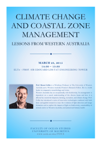CLIMATE CHANGE AND COASTAL ZONE MANAGEMENT LESSONS FROM WESTERN AUSTRALIA