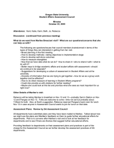 Oregon State University Student Affairs Assessment Council  Minutes