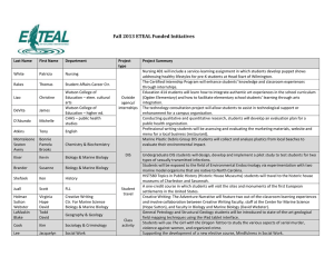 Fall 2013 ETEAL Funded Initiatives