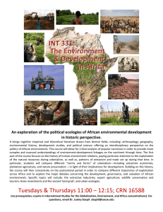 An exploration of the political ecologies of African environmental development