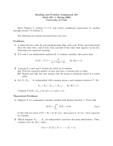 Reading and Problem Assignment #9 Math 501–1, Spring 2006 University of Utah