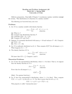 Reading and Problem Assignment #6 Math 501–1, Spring 2006 University of Utah