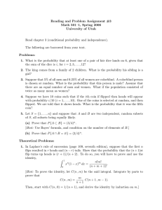 Reading and Problem Assignment #3 Math 501–1, Spring 2006 University of Utah