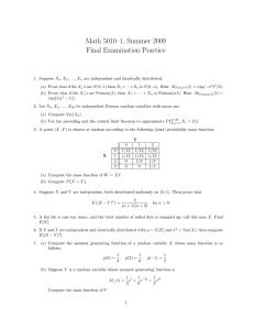 Math 5010–1, Summer 2009 Final Examination Practice