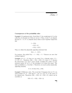 Consequences of the probability rules
