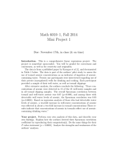 Math 6010–1, Fall 2014 Mini Project 1