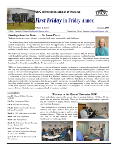 First Friday UNC Wilmington School of Nursing