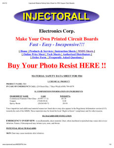 Electronics Corp. Make Your Own Printed Circuit Boards