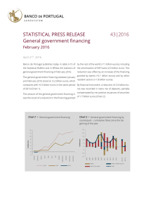 STATISTICAL PRESS RELEASE  43|2016 General government financing