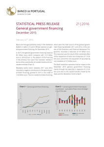 STATISTICAL PRESS RELEASE  21|2016 General government financing