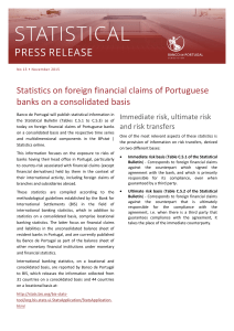 Statistics on foreign financial claims of Portuguese Immediate risk, ultimate risk