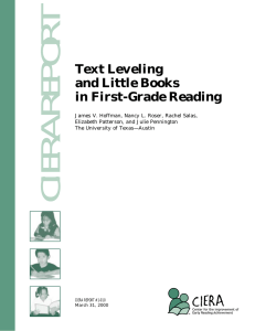 Text Leveling and Little Books in First-Grade Reading