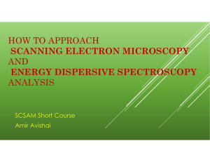 HOW TO APPROACH AND ANALYSIS SCANNING ELECTRON MICROSCOPY