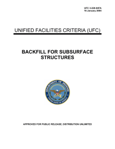 UNIFIED FACILITIES CRITERIA (UFC) BACKFILL FOR SUBSURFACE STRUCTURES