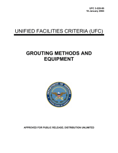 UNIFIED FACILITIES CRITERIA (UFC) GROUTING METHODS AND EQUIPMENT