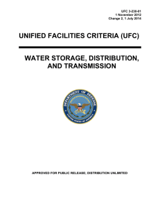 UNIFIED FACILITIES CRITERIA (UFC) WATER STORAGE, DISTRIBUTION, AND TRANSMISSION