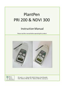 PlantPen PRI 200 &amp; NDVI 300 Instruction Manual P