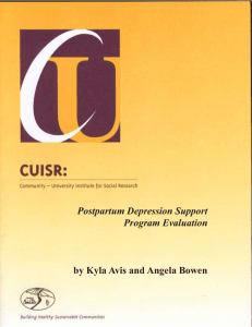 Postpartum Depression Support Program Evaluation by Kyla Avis and Angela Bowen