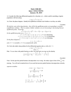 Math 2280-001 Quiz 3 SOLUTIONS January 30, 2015