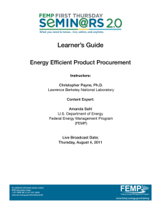 Learner’s Guide Energy Efficient Product Procurement