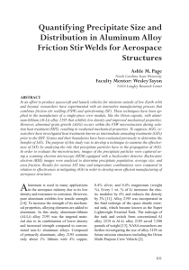 Quantifying Precipitate Size and Distribution in Aluminum Alloy Structures