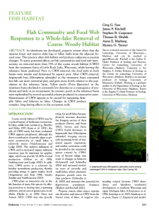 Coarse Woody Habitat Fish Community and Food Web Responses