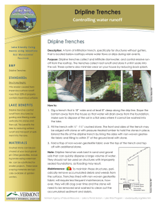 Dripline Trenches Controlling water runoff