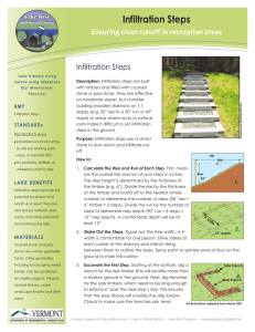 Infiltration Steps Ensuring clean runoff in recreation areas