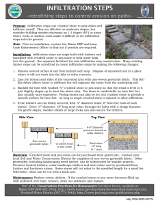 INFILTRATION STEPS  ~retrofitting steps to control erosion on paths~