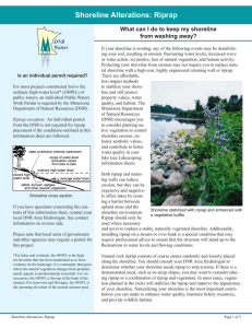 Shoreline Alterations: Riprap What can I do to keep my shoreline