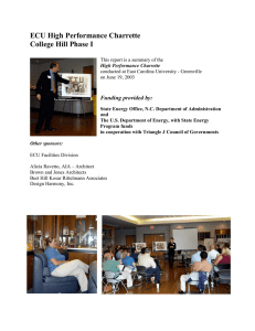 ECU High Performance Charrette College Hill Phase I  Funding provided by: