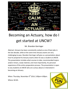 Becoming an Actuary, how do I get started at UNCW?