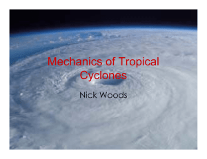 Mechanics of Tropical Cyclones Nick Woods