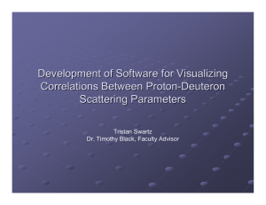 Development of Software for Visualizing Correlations Between Proton - Deuteron