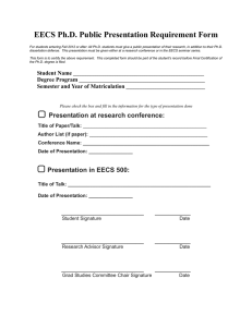 EECS Ph.D. Public Presentation Requirement Form