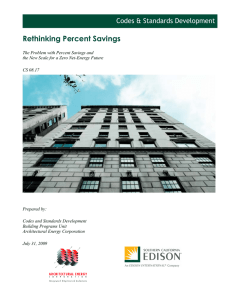 Rethinking Percent Savings Codes &amp; Standards Development