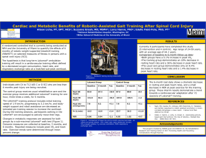 Cardiac and Metabolic Benefits of Robotic-Assisted Gait Training After Spinal...