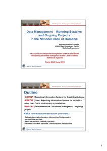 Data Management – Running Systems and Ongoing Projects