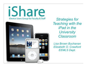 Strategies for Teaching with the iPad in the University