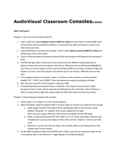 Consoles AudioVisual Classroom