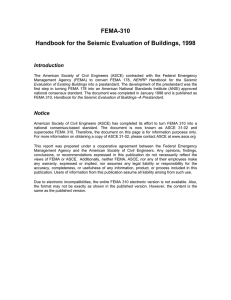 FEMA-310 Handbook for the Seismic Evaluation of Buildings, 1998 Introduction