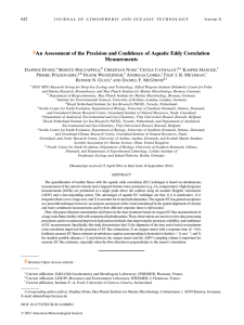 An Assessment of the Precision and Confidence of Aquatic Eddy... Measurements D ,