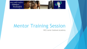 Mentor Training Session WCE Junior Seahawk Academy