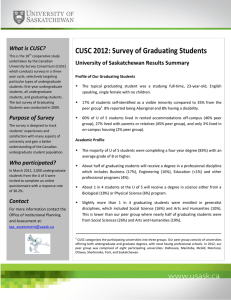 CUSC 2012: Survey of Graduating Students  What is CUSC?