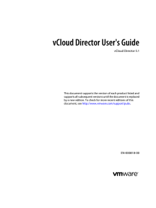 vCloud Director User's Guide vCloud Director 5.1