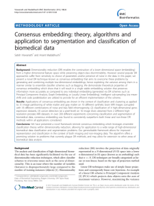 Consensus embedding: theory, algorithms and application to segmentation and classification of