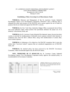 ST. LAWRENCE COUNTY INDUSTRIAL DEVELOPMENT AGENCY CIVIC DEVELOPMENT CORPORATION Resolution No. CDC-13-02-04