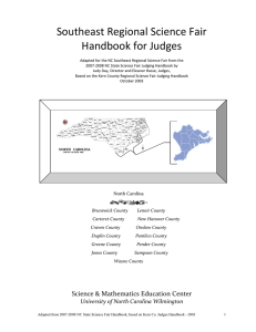 Southeast Regional Science Fair Handbook for Judges